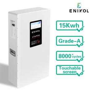 Quality Rechargeable Li Ion Battery 51.2V Wall Mounted LiFePO4 Battery With Touchable Screen wholesale