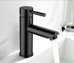 One Hole Polished Stainless Steel Basin Faucet 1.5 GPM Flow Rate