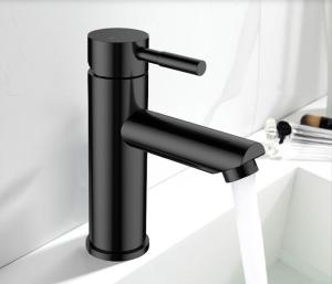 Quality Lead Free Black Stainless Steel Basin Faucet Wear Resistant Customized Logo wholesale