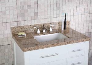 Quality 37 Inch Vanity Sink Tops , Granite Bathroom Countertops 3 Faucet Hole 4 Tailgate wholesale