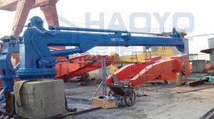 Quality Maximum Lifting Capacity 5 Tons Provision Cargo Handling Hydraulic Telescopic Marine Ship Crane wholesale