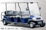 Customized Colorful 12 Seater Golf Cart Electric Sightseeing Bus With Plastic