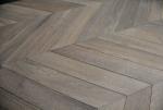 Smoked & White Oiled Oak Chevron Engineered Wood Flooring