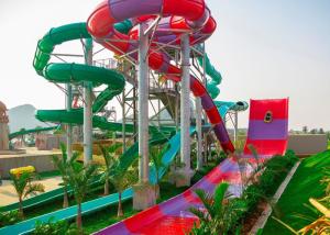Quality Indoor Outdoor Boomerango Water Slide 60X27M Area For Aqua Park , Holiday Villa wholesale