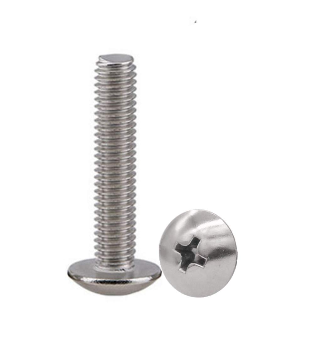 Steel Pan Head Machine Screws Bolts M3 M4 M5 M6 M8 M10 M12 1/4 5/16 3/8 1/2 for 8-32 x 3/4 Inch Drawer Knobs Pull Handle