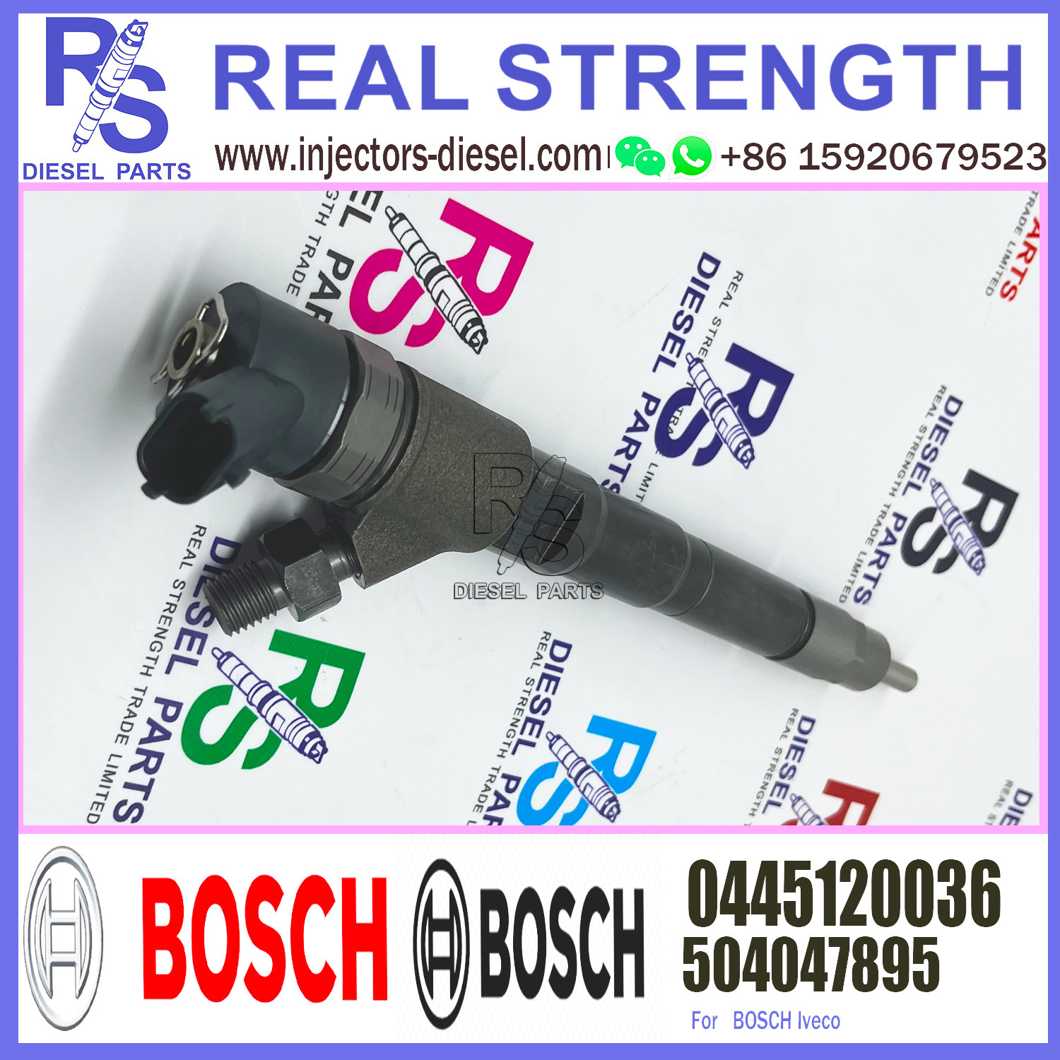 Diesel Engine Parts Common Rail Injector 0445120036 For Iveco Renault Fiat
