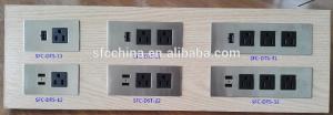 Quality USB Charging 5v 2.4a Desktop Socket / Tabletop Socket /stainless steel of face wholesale