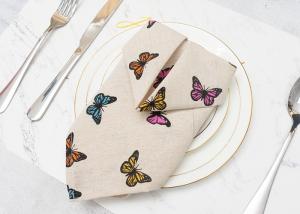 Quality Foldable Soft Personalized Dinner Napkins , Decorative Cotton Dinner Napkins wholesale