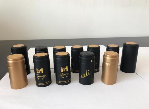 PVC heat shrink wine capsule with aluminum foil top Custom Wine Bottle Shrink