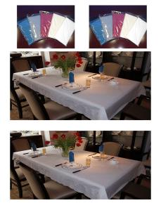 Quality White 3 Ply L108in Absorbent Premium Paper Tablecloths Rectangle wholesale