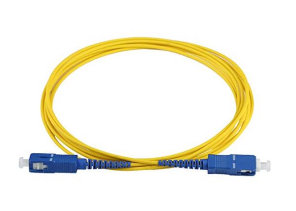 SC To SC 2.0mm Single Mode Fibre Patch Leads , Fiber Optic Patch Cables LSZH 9