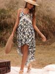 Sexy Summer Women Dress 100% Polyester Breathable High Waisted