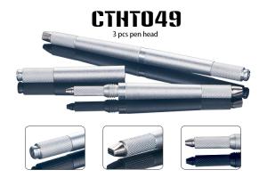 Quality 3 Heads Metal 3D Manual Tattoo Pen 7 9 11 12 14 17 18 U 21 Pin Blade wholesale