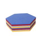 Customized Hexagonal Acoustic Panels Polyester Fiber Sound Proof