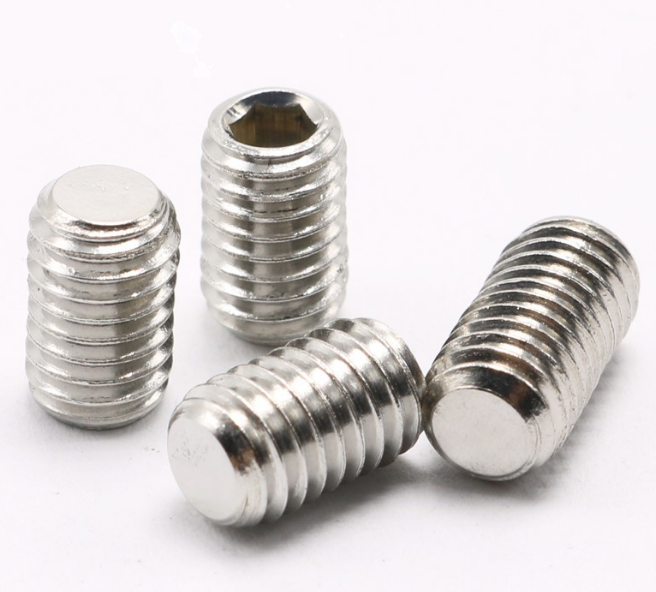 Pan Head Hexagon Allen Screw Flat Point OEM Brass Stainless Steel Hollow Screws with Custom Nylon Tip and Plain Finish