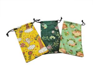 Quality Natural Digital Pringting Glasses Pouch Case 100% Polyester Eco-friendly wholesale
