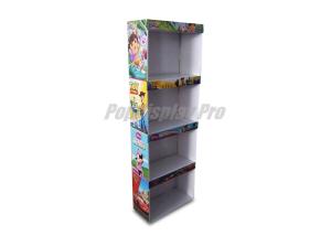 Quality Strong Beautiful Cardboard POS Displays CMYK Printed With 4 Flat Shelves wholesale