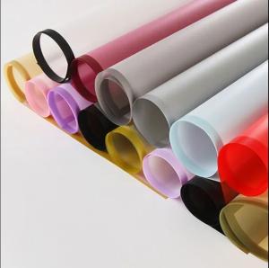 China Florist Wrapping Paper Customized Color Plastic Flower Wrap Matte Edge Waterproof on sale