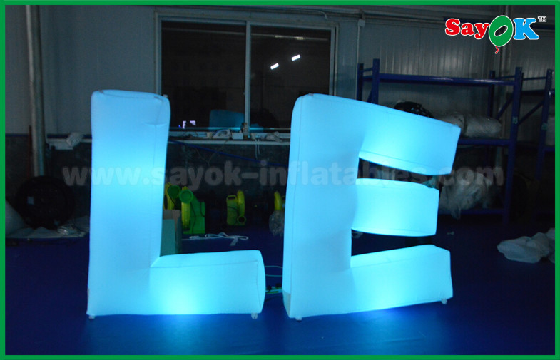 Lingting Nylon Inflatable Lighting Decoration , Inflatable Letters With Blower And Remote Controller