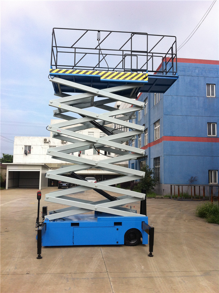 Portable Mobile Scissor Lift Table With Extendable Platform Anti Explosion Valves