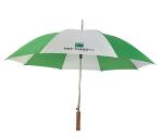Semi Automatic Straight Pongee Wooden Handle Umbrella 23''*8K