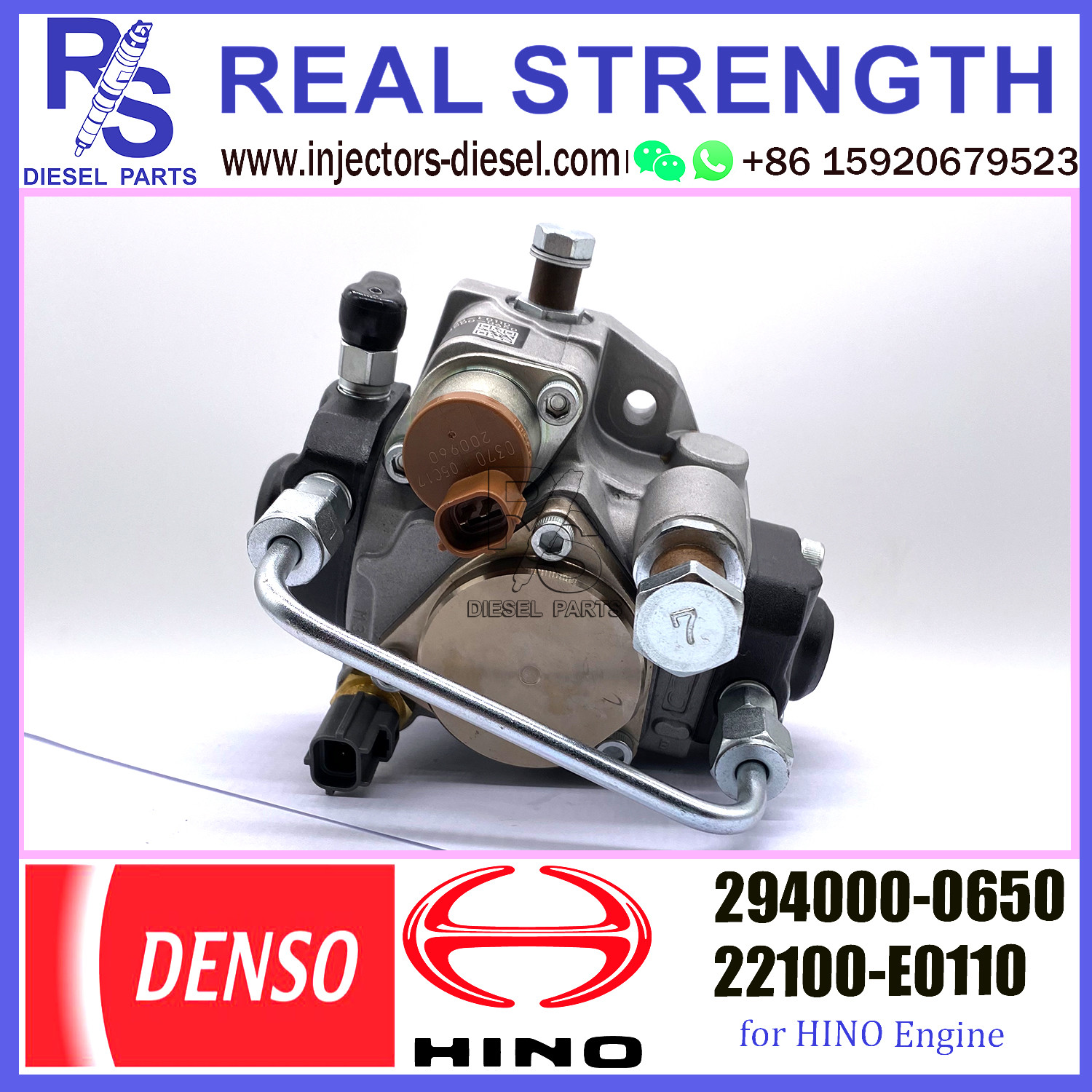 DENSO 294000-0650 Diesel Engine Fuel HP3 pump 294000-0650 22100-E0110 for HINO engine