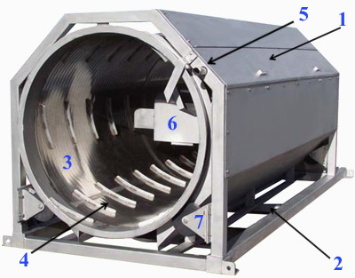 5000L/Hour Sugarcane Bagasse Paper Pulp Seaweed Dewatering Separator Micro Screen Rotary Drum Filter