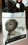 Promotional Plastic Handle Bag With Logo , Printed PE Packaging Tote Bag