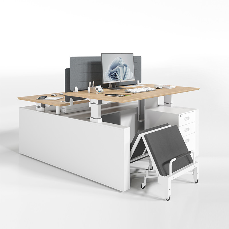 Modern Adjustable Standing Desk 2 4 Person Electric Sit And Stand Desk