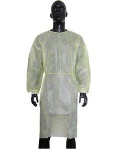 Quality Yellow Disposable Protective Gowns Non Woven Isolation Gown 20 Gsm – 40 Gsm wholesale