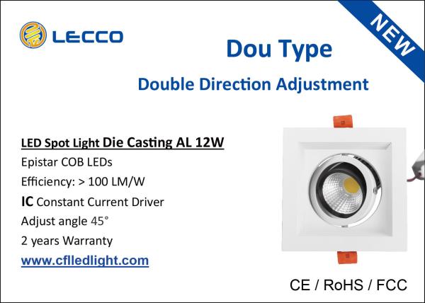 COB 5W Led Lighting Spotlights Outdoor Double Direction Adjustment Angle 45° 500
