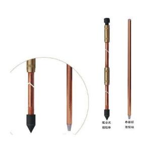 Quality ISO9001 Electrode Copper Clad Steel Earth Rod Golden Colour Outdoor wholesale