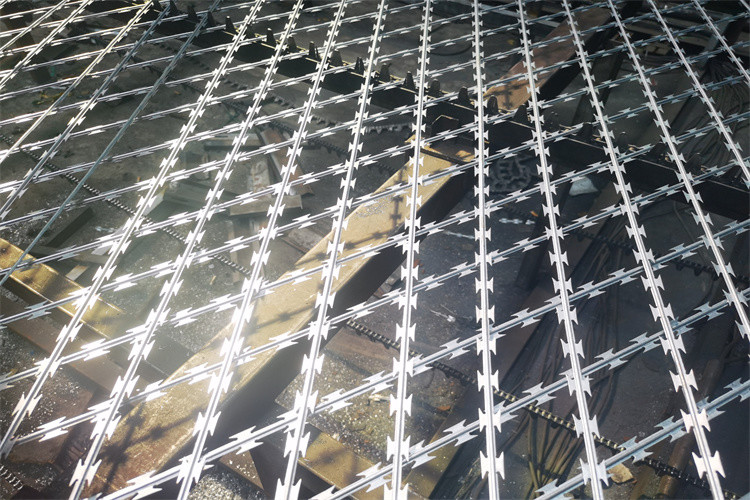 Blade Barbed Wire BTO22 Concertina Mesh Welded Razor Wire Mesh Fence For Protection And Security