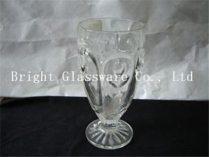 Quality delicate design milk shake cup, glass ice cream cup wholesale wholesale