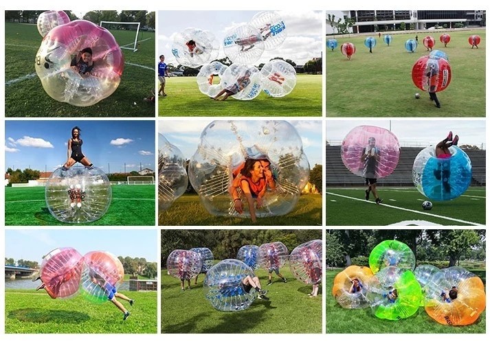 1.2m 1.5m 1.8m Transparent PVC Inflatable Bubble Soccer
