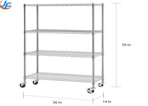 Quality RK Bakeware China Foodservice 2/3/4 Tiers Steel Trolley Service Cart , Stainless Steel Trolley Material Distribution wholesale