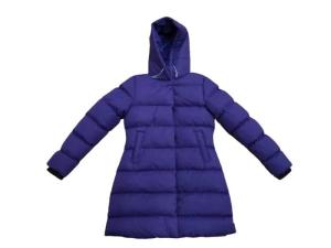Quality High Shine Longline Ladies Long Padded Waterproof Coats With Hood Lightweight wholesale