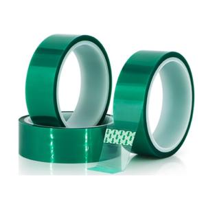 Quality Heat Resistant Silicone Green Masking Tape PET Polyester Powder Coating wholesale