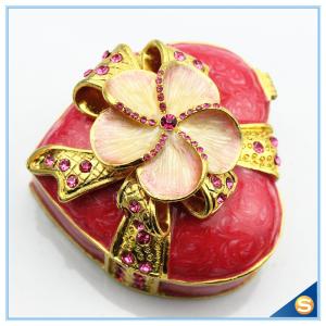 Quality Shinny Gifts Customized Heart Shape Handmade Storage Trinket Box SCJ 388-1 wholesale