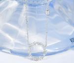 0.22ct 18K Gold Diamond Necklace 12mm 1.8 Grams Open Circle Diamond Pendant