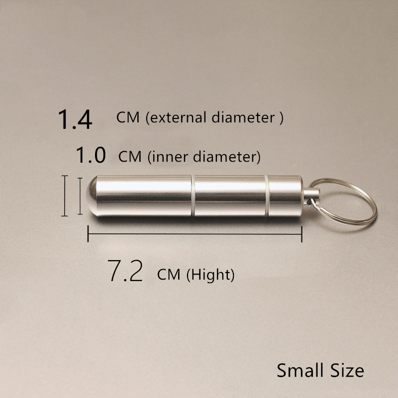Pocket Toothpick Holder Metal Pill Case with Key Ring Portable Toothpick