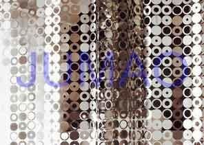 Quality Durable Decorative Metal Curtains Light Silver Air Flow For Hotel Decoration wholesale