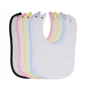 Quality Blank Polyester Cotton Sublimation Baby Bib For Sublimation Heat Transfer Printing wholesale