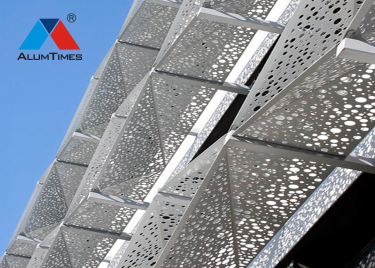 Outdoor Solid Aluminum Composite Panel Perforated With PVDF Coating