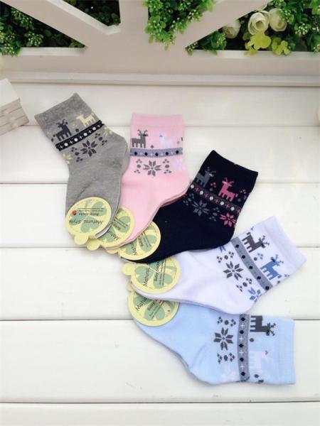 2015 Hot selling christmas deer design knitted AZO-free terry cozy cotton socks