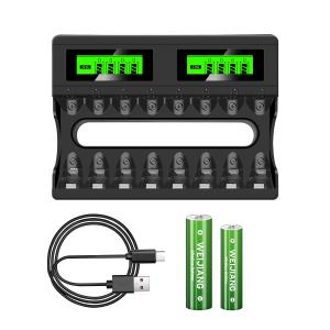 Quality NiMH Rechargeable Battery Charger 1.2V AA AAA LED Smart Fast 8 Slots wholesale