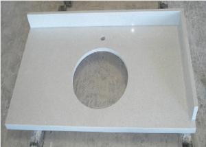 Quality Bathroom Caesarstone Vanity Top , Quartz White Galaxy Stone Vanity Tops wholesale