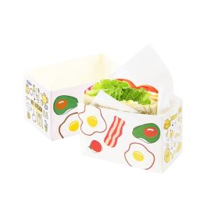 Quality Food Grade White Paper Bakery Dessert Sandwich Hamburg Box for Eco-Friendly Packaging wholesale