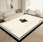 Fragrance Rectangle Living Room Floor Rugs Cashmere-Like Acrylic Yarns With