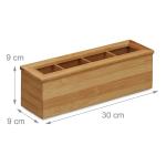 4 sections bamboo wooden assorted tea box tea organizer